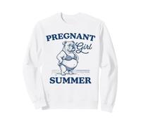 Annonce de bébé de Maman de Bouledogue d'été pour Fille Enceinte Sweatshirt