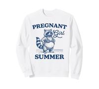 Annonce de bébé de Maman Raton Laveur d'été pour Fille Enceinte Sweatshirt
