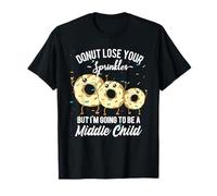 Annonce de bébé du Milieu pour révéler la Grossesse en Forme de Donut drôle T-Shirt