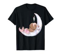 Annonce de bébé Fille Noire sirène Baby Shower Enceinte T-Shirt