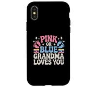 Annonce de bébé « Grandma Loves You » rose ou bleue Coque pour iPhone X/XS