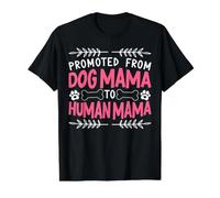 Annonce de bébé « My Dog Mama to Human Mama » T-Shirt Graphique avec Valeur