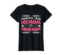 Annonce de bébé « My Dog Mama to Human Mama » T-Shirt Graphique avec Valeur