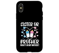Annonce de bébé « Sister Or Brother What's in My Mother » Coque pour iPhone X/XS