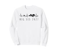 Annonce de Grossesse Big Sis 2027 Heartbeat pour Les sœurs Sweatshirt