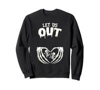 Annonce de Grossesse Halloween Twin Mom to Be Let Us Out Sweatshirt