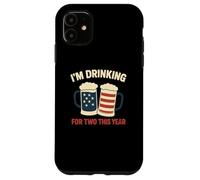Annonce de grossesse I'm Drinking For Two Dad 4th Of July Coque pour iPhone 11
