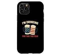 Annonce de grossesse I'm Drinking For Two Dad 4th Of July Coque pour iPhone 11 Pro