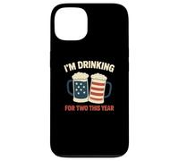 Annonce de grossesse I'm Drinking For Two Dad 4th Of July Coque pour iPhone 13