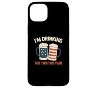 Annonce de grossesse I'm Drinking For Two Dad 4th Of July Coque pour iPhone 15 Plus