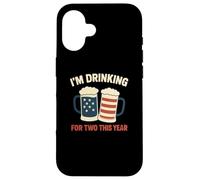 Annonce de grossesse I'm Drinking For Two Dad 4th Of July Coque pour iPhone 16