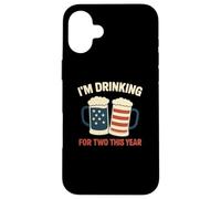Annonce de grossesse I'm Drinking For Two Dad 4th Of July Coque pour iPhone 16 Plus