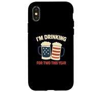 Annonce de grossesse I'm Drinking For Two Dad 4th Of July Coque pour iPhone X/XS