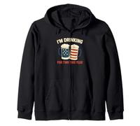 Annonce de grossesse I'm Drinking For Two Dad 4th Of July Sweat à Capuche