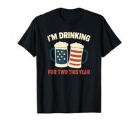 Annonce de grossesse I'm Drinking For Two Dad 4th Of July T-Shirt