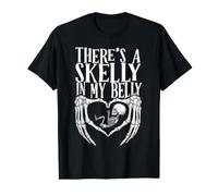 Annonce de Grossesse pour Halloween : « Skelly in Belly » T-Shirt Graphique avec Valeur