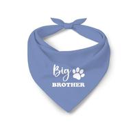 Annonce De Naissance du Grand Frère - Empreinte De Patte du Grand Frère Foulard pour Chien Doux Et Confortable Bandanas Chien Chats Lavable Triangle pour Chiens Petite, Moyenne Et Grande Taille