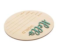 Annonce de Naissance Panneau Prénom Bébé Rond en Bois Vert | Photo -né, Design Simple et Délicat, Surface Lisse, Usage Facile, Solide