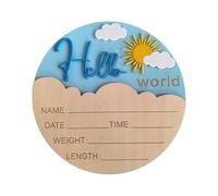 Annonce de naissance ronde en bois avec nom et date de bébé souvenir en bois pour nouveau-né accessoires photo décoration de la maison hôpital annonce de naissance