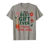 Annonce de Noël de bébé Avril 2026 révélation de Grossesse T-Shirt