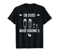 Annonce grossesse 3eme enfant 2025 bientot maman papa 2025 T-Shirt