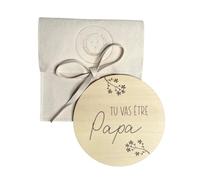 Annonce grossesse carte en bois Papa Mamie Papi Tata Tonton Arrière Grand-Mère Arrière Grand-Père avec pochette (Papa)