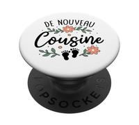 Annonce Grossesse Encore Cousine 2026 Naissance 2eme Enfant PopSockets PopGrip Adhésif