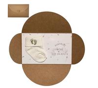 Annonce grossesse enveloppe avec carte imprimée coller avec chaussettes original Papi Mamie Tata tonton grands parentd (Cygone fleurs pastel)
