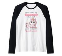 Annonce Grossesse Fille Cadeau Future Grande Sœur Licorne Manche Raglan