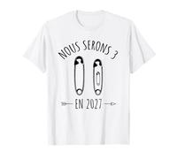 Annonce Grossesse Future Maman Papa - en 2027 Nous Serons 3 T-Shirt