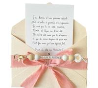 Annonce grossesse marraine carte avec porte clés. Demande marraine, baptême, porte clés en perles, famille, sœur, amie (Une lettre pour demande marraine)