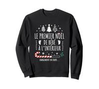 Annonce Grossesse Noël 1er enfant Futur Papa et Maman Humour Sweatshirt