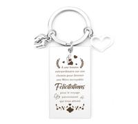 Annonce Grossesse pour Parents et Grands-Parents - Cadeau Porte-Clés pour Belle-Mère, Beau-Père, Femme Enceinte et Mamie