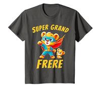 Annonce Grossesse Super Grand Frère - Tee Shirt Futur Frère T-Shirt, Enfant, Asphalte, 8 Ans