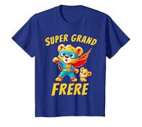 Annonce Grossesse Super Grand Frère - Tee Shirt Futur Frère T-Shirt, Enfant, Bleu Royal, 4 Ans