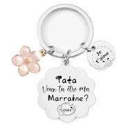 Annonce grossesse tata porte clef Cadeau tata veux tu être ma marraine cadeau annonce grossesse tata porte clef futur tata porte clef tata bts porte clef meilleure tata porte clef tu va être tata