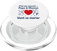 Annonce Mariage Enfant Humour Papa et Maman Vont se marier PopSockets PopGrip pour MagSafe