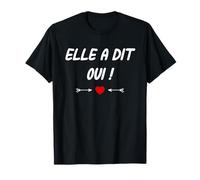Annonce mariage Fiancé futur marié elle a dit oui T-Shirt