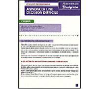 Annoncer une décision difficile Aide-mémoire - Collectif - Studyrama Eds - broché - Etude