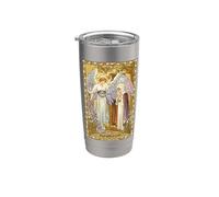 Annonciation Sainte Mère Marie St Gabriel Luke Catholique Gobelet isotherme en acier inoxydable double paroi
