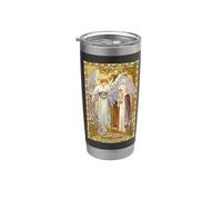 Annonciation Sainte Mère Marie St Gabriel Luke Catholique Gobelet isotherme en acier inoxydable double paroi