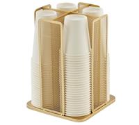 Annova Porte-gobelet et couvercle en plastique avec rotation à 360° - Distributeur de café Mup avec 4 compartiments - Support de rangement multifonction pour la maison, le bureau, le bar, le café