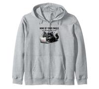 Annoyed Cat Ordinateur Portable E-mails Feline Humour Design Sweat à Capuche
