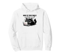 Annoyed Cat Ordinateur Portable E-mails Feline Humour Design Sweat à Capuche