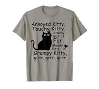 Annoyed Kitty Touchy Kitty Pelote de fourrure Moody Kitty T-Shirt