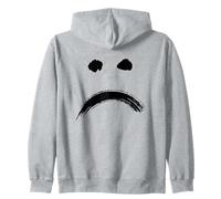 Annoyed Sad Face - Minimal Black Drawing Sweat à Capuche