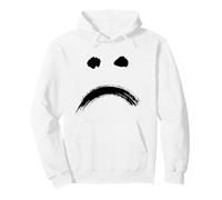 Annoyed Sad Face - Minimal Black Drawing Sweat à Capuche