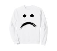 Annoyed Sad Face - Minimal Black Drawing Sweatshirt