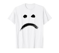Annoyed Sad Face - Minimal Black Drawing T-Shirt
