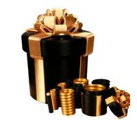 Annoying Boîte cadeau imbriquée à vis - Nichoir à farce pour argent et surprises, réutilisable, imprimé 3D amusant pour amis et famille (noir)